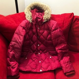 Covington Red Puffer Coat L in EUC!